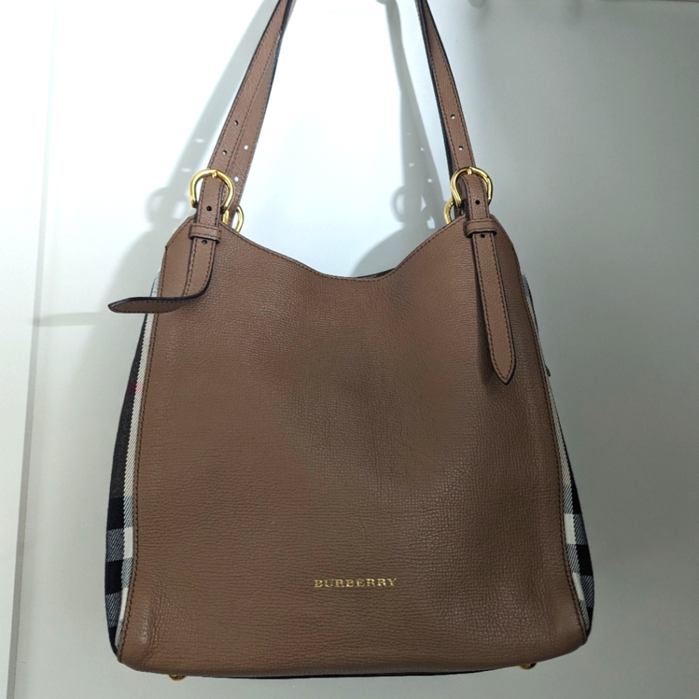 Burberry leather House Check Canterbury